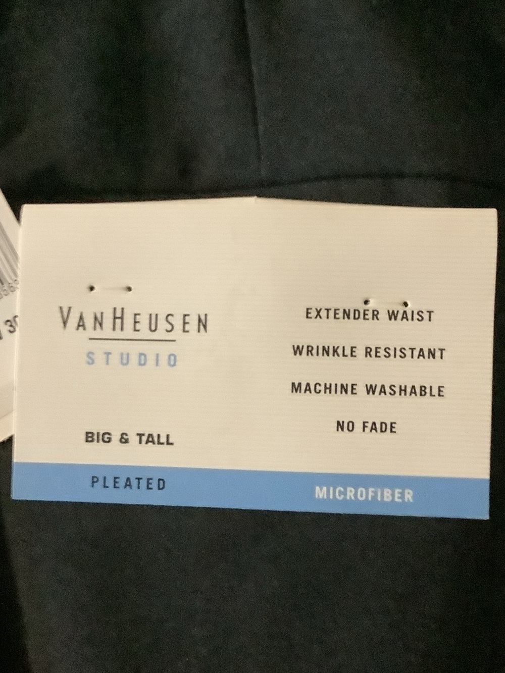 Van Heusen Black Dress Pants with Pleats, 48/30, new - Picture 2 of 8